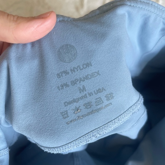 Til You Collapse Heart Booty light blue leggings - Picture 3 of 3